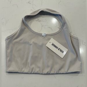 Gold Hinge XS Halter Sports Bra. New with tags